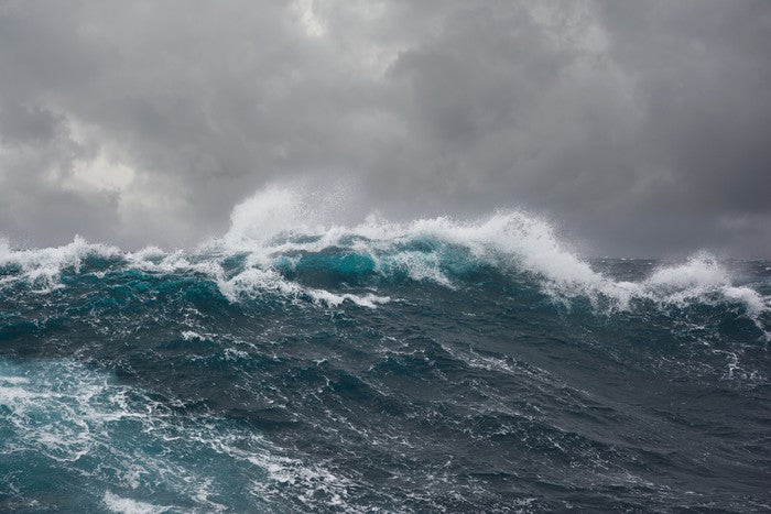 Storm spray seascape