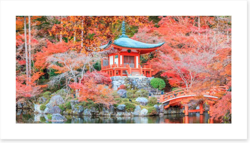 Kyoto temple in Autumn