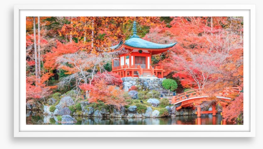 Kyoto temple in Autumn