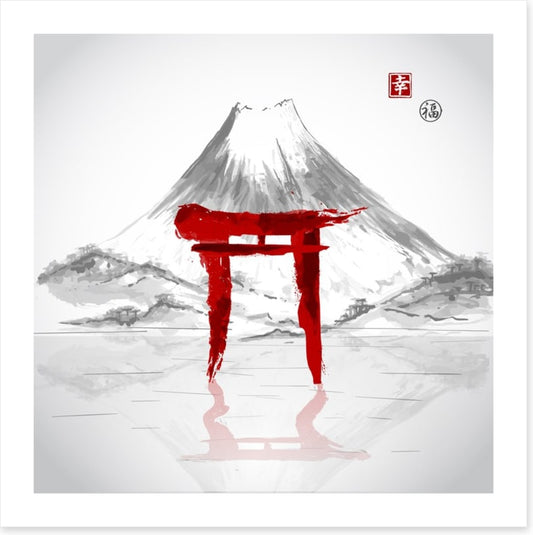 Torii gate mountain