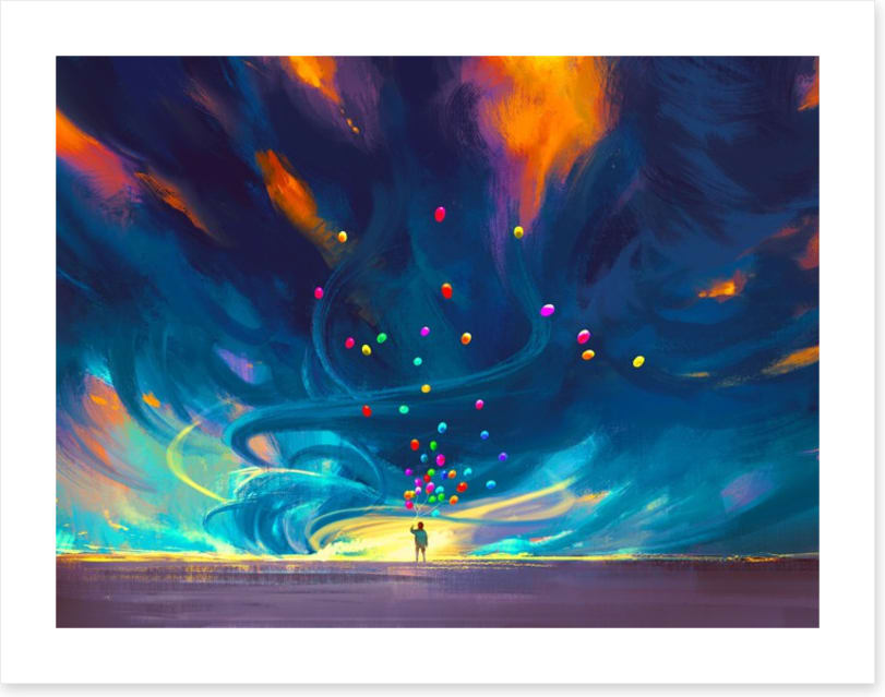 Balloons in the storm