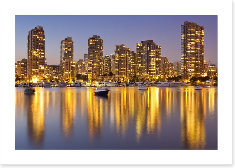 Vancouver harbor twilight
