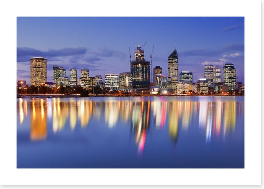 Perth skyline reflections