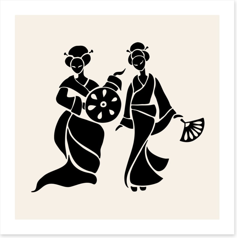 Fan dance duo