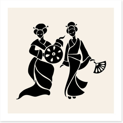 Fan dance duo