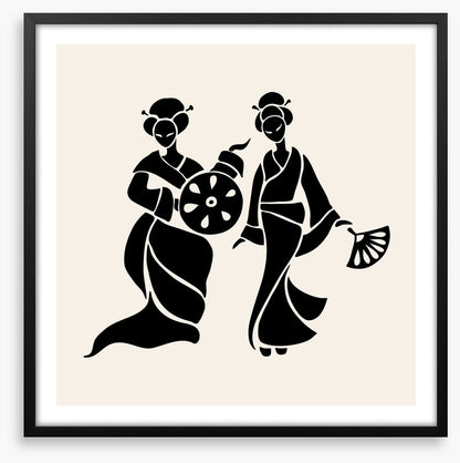 Fan dance duo