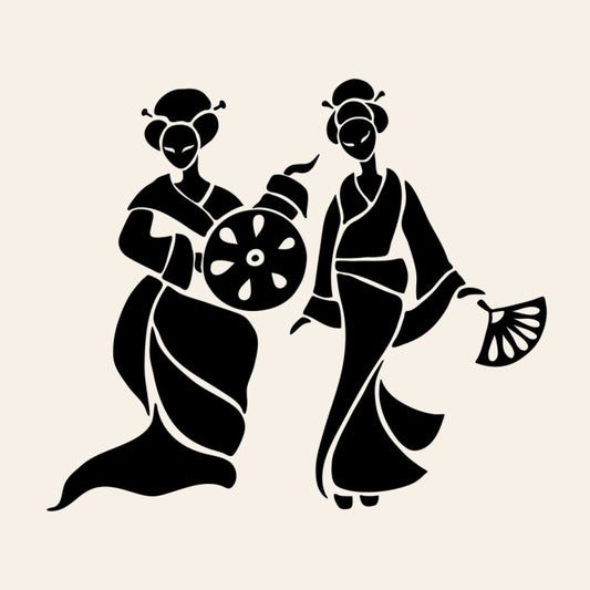 Fan dance duo