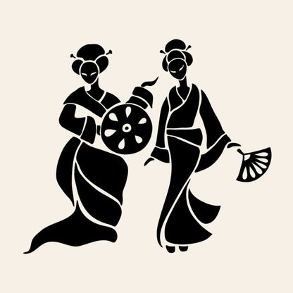 Fan dance duo
