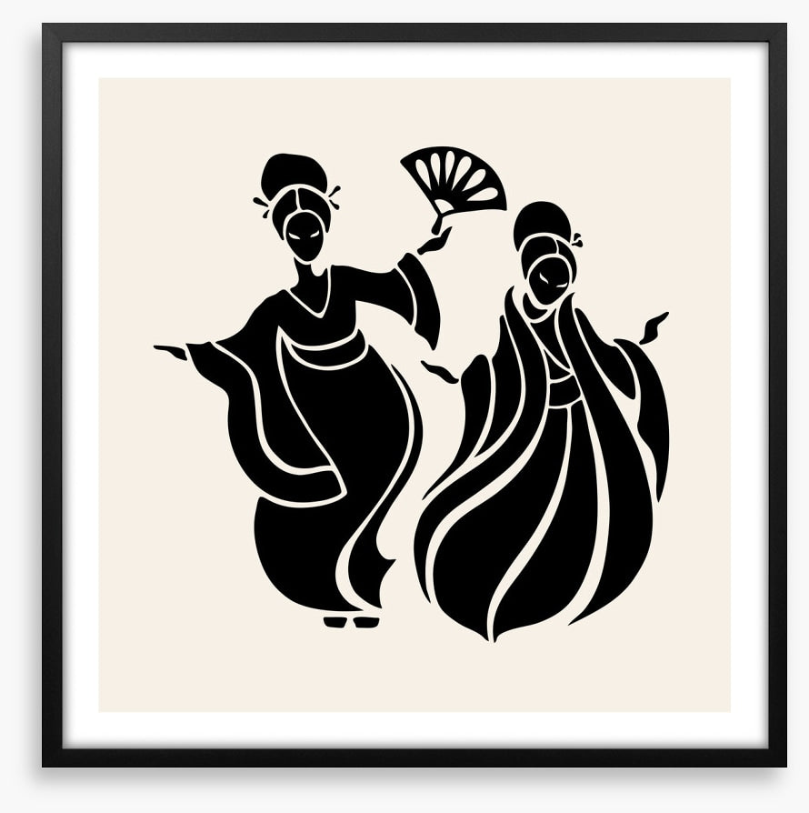 Fan dance pair
