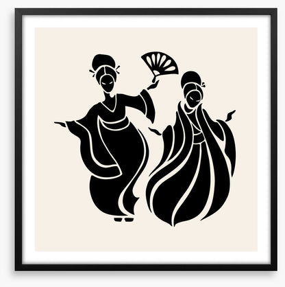 Fan dance pair