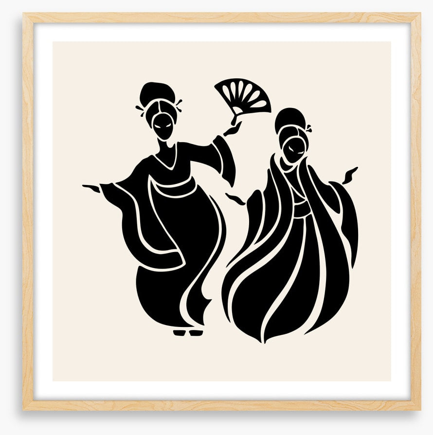 Fan dance pair