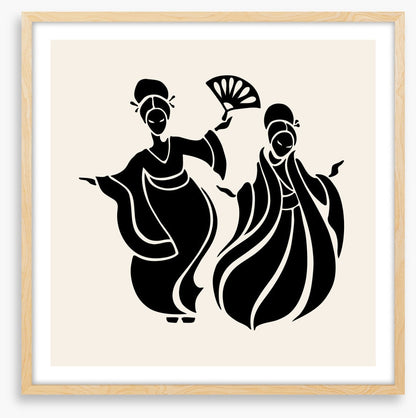 Fan dance pair