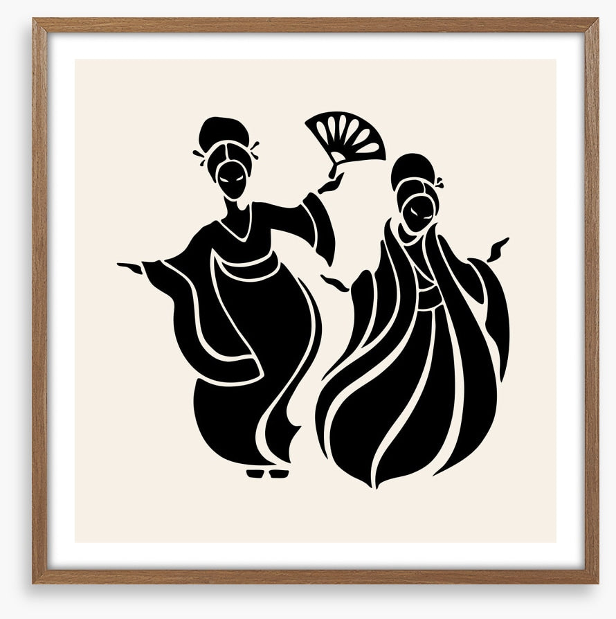 Fan dance pair