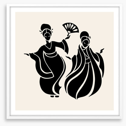 Fan dance pair