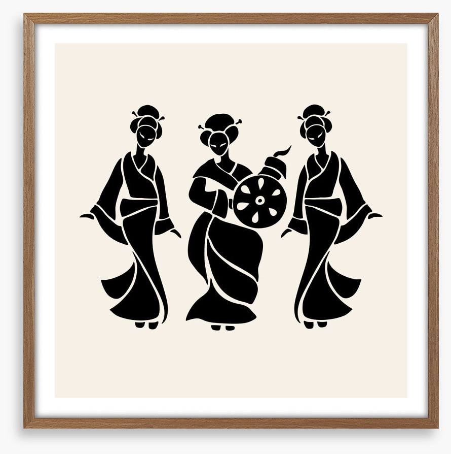 Fan dance trio