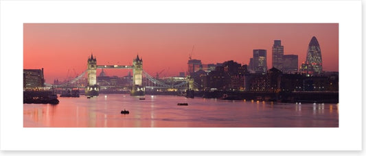 London skyline sunset