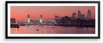 London skyline sunset