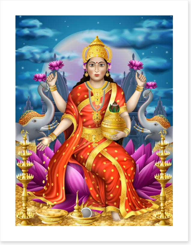 Golden goddess Lakshmi