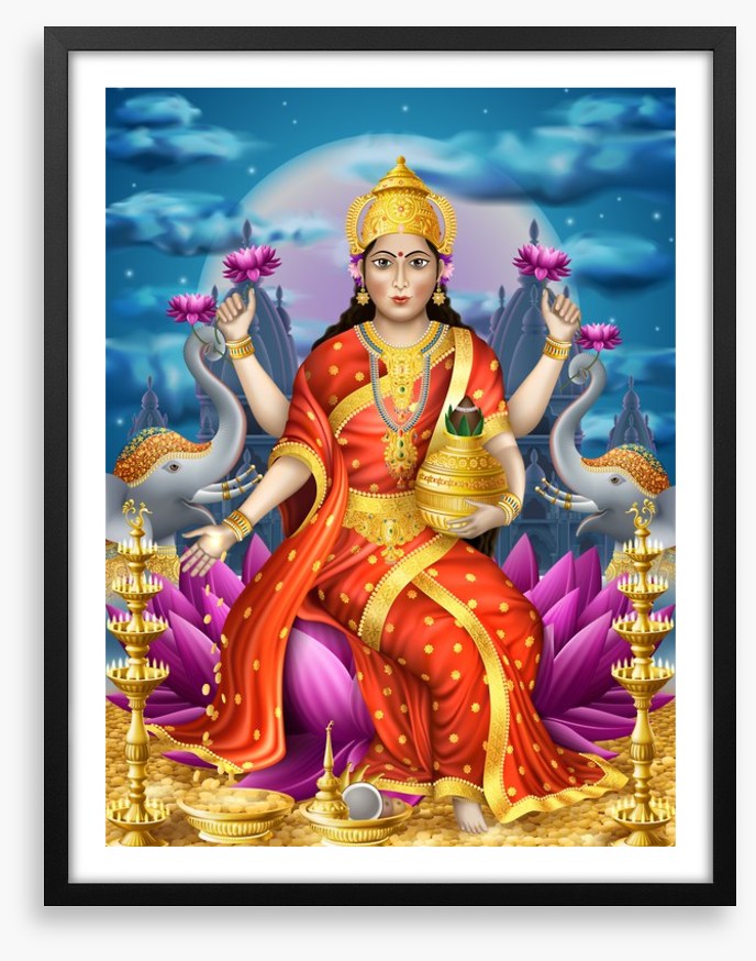 Golden goddess Lakshmi