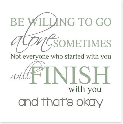 Go it alone