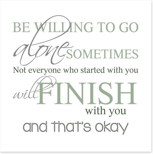 Go it alone