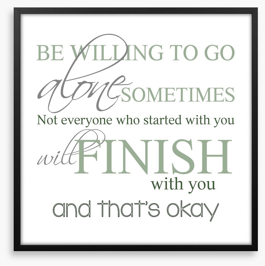 Go it alone