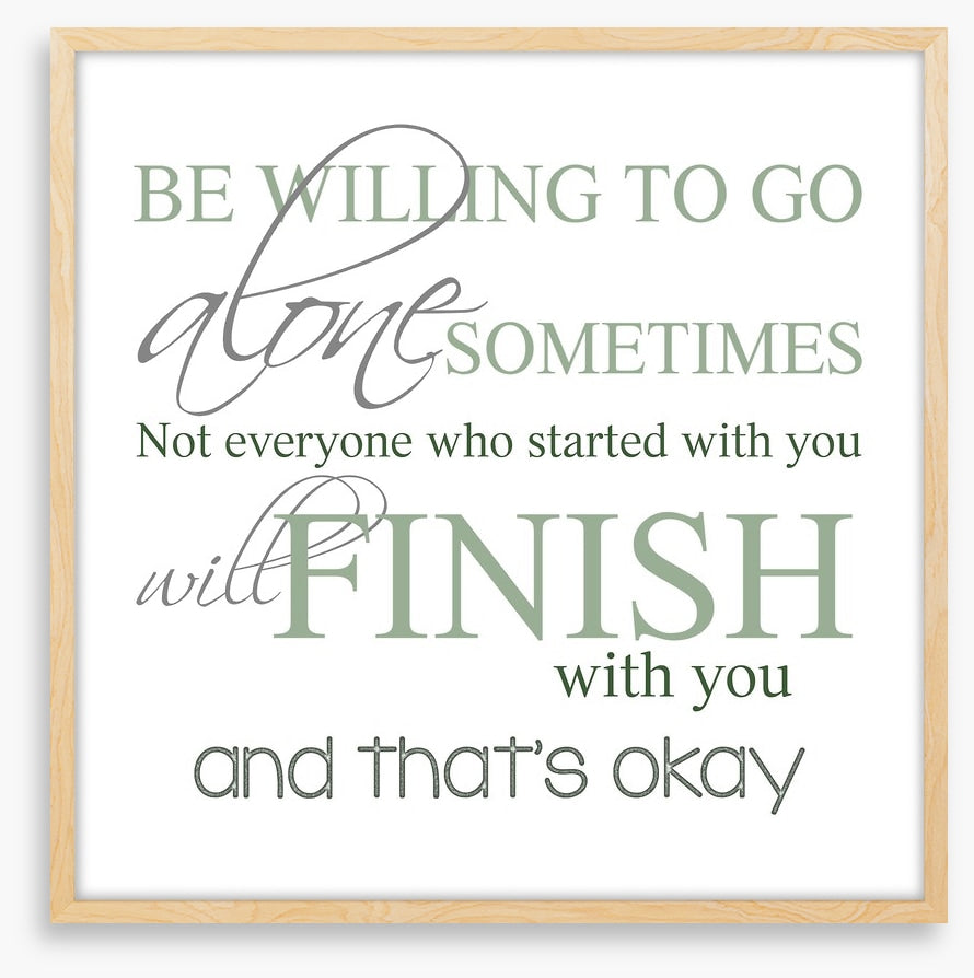 Go it alone