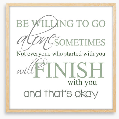 Go it alone