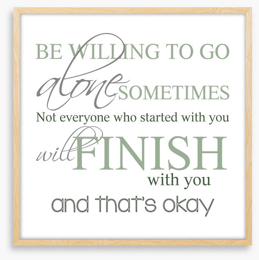 Go it alone