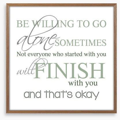 Go it alone