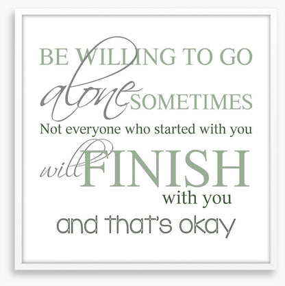 Go it alone