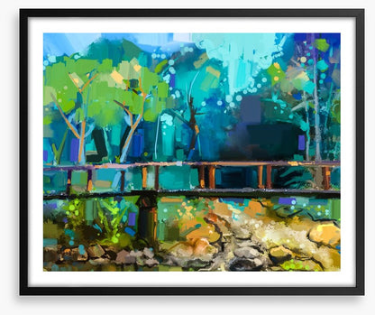 Bridge over the forest creek