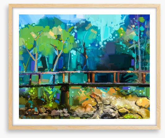 Bridge over the forest creek