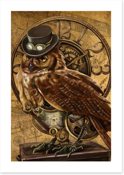 Steampunk owl