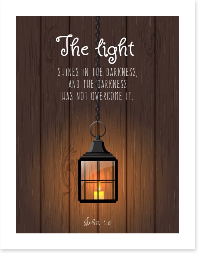 The light shines