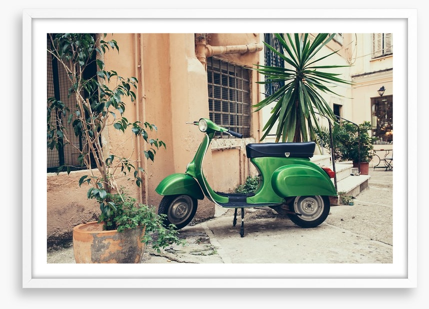 Vespa in the village