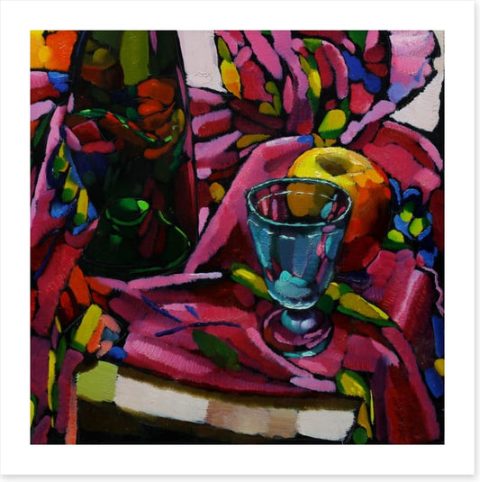 The blue glass