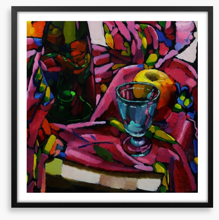 The blue glass