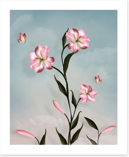 Peeping petal butterflies