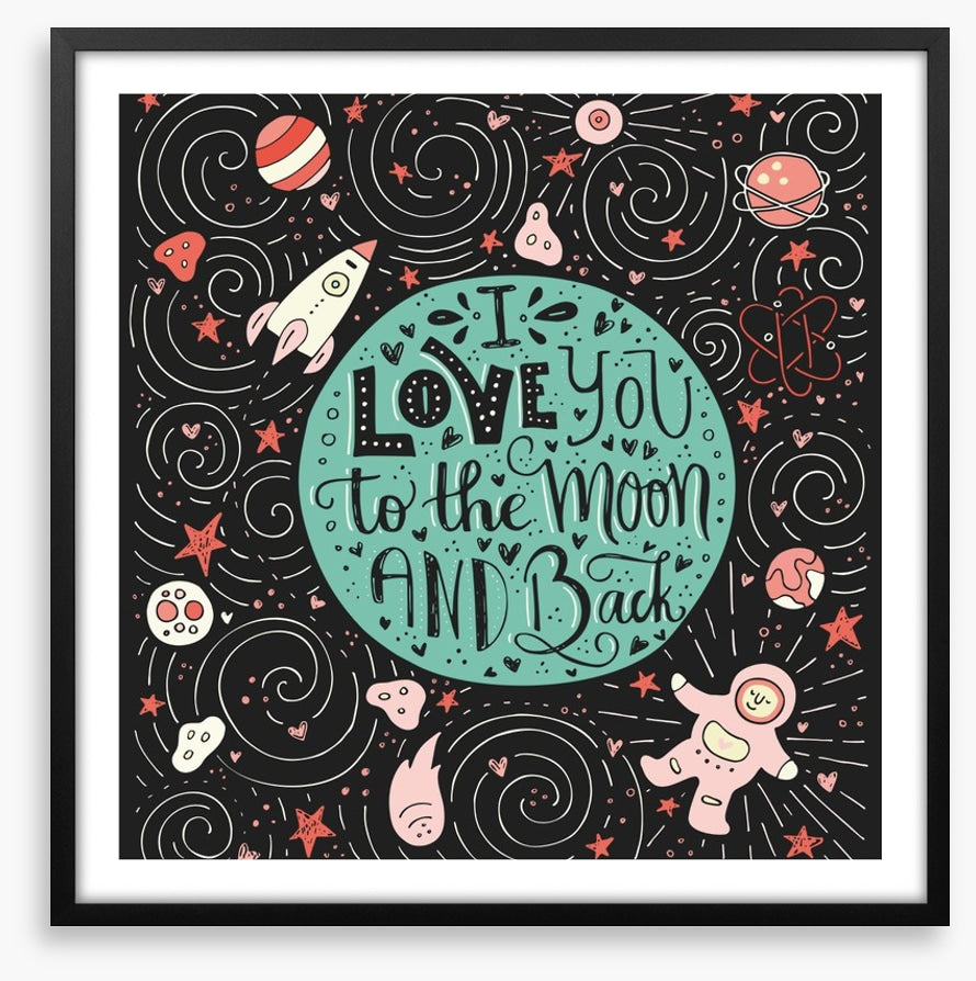 The moon and back