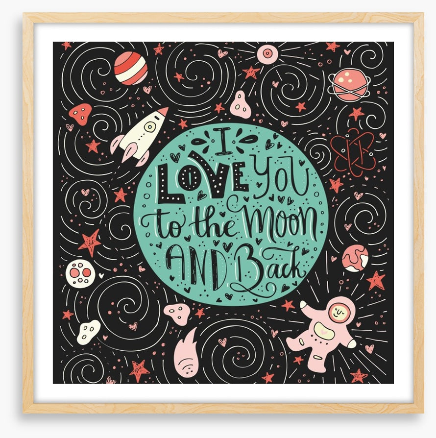 The moon and back