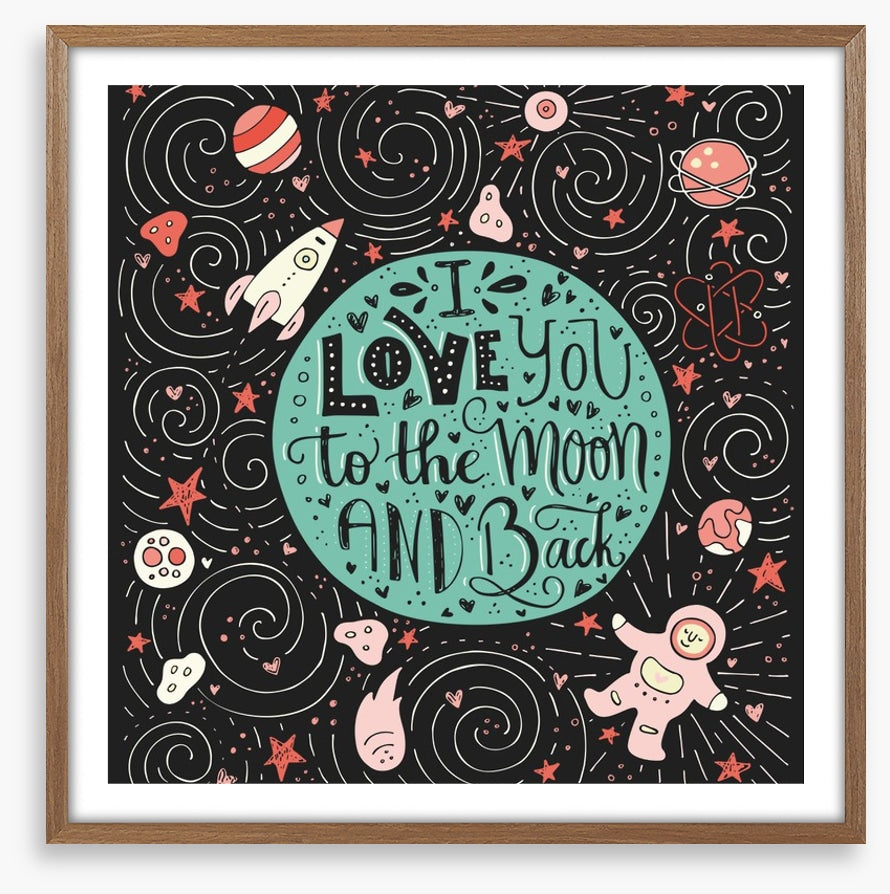 The moon and back