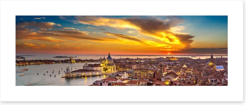 Sunset over the basilica