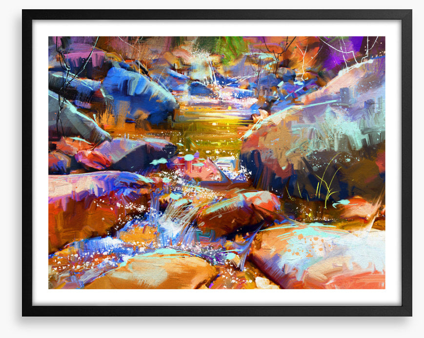 Colourful cascade