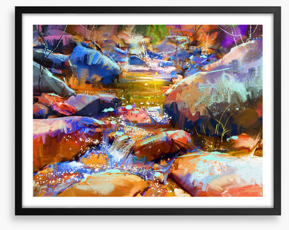 Colourful cascade