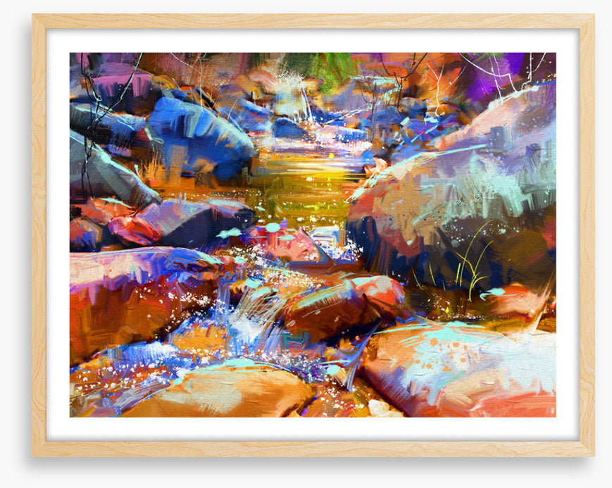 Colourful cascade