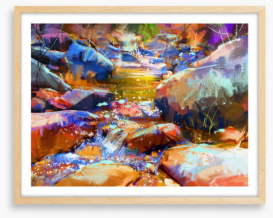 Colourful cascade