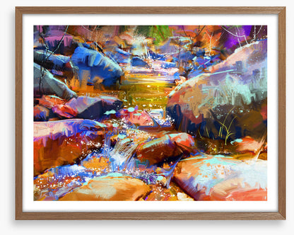 Colourful cascade
