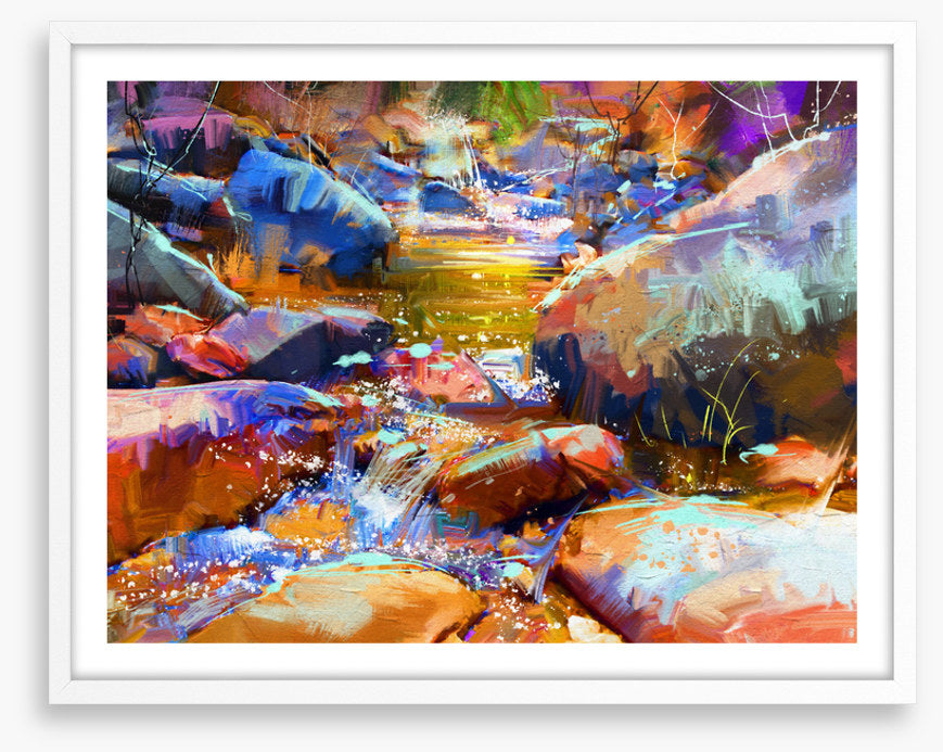 Colourful cascade