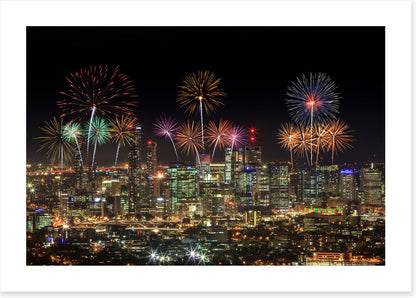Fireworks over Brisbane